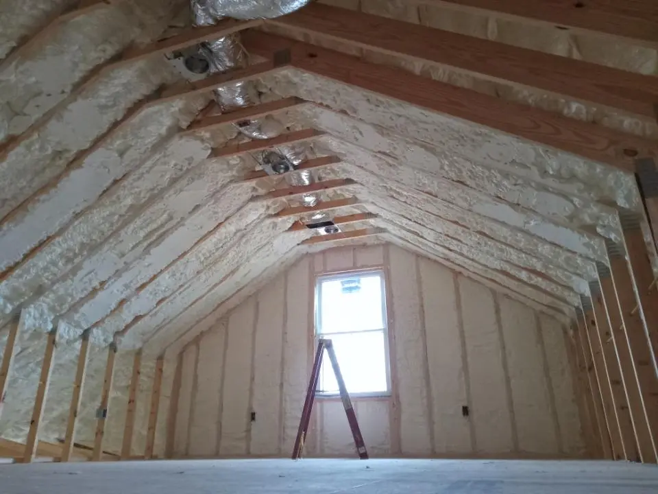 Spray foam roofing application for Crawl Space Insulation project in Hartford City